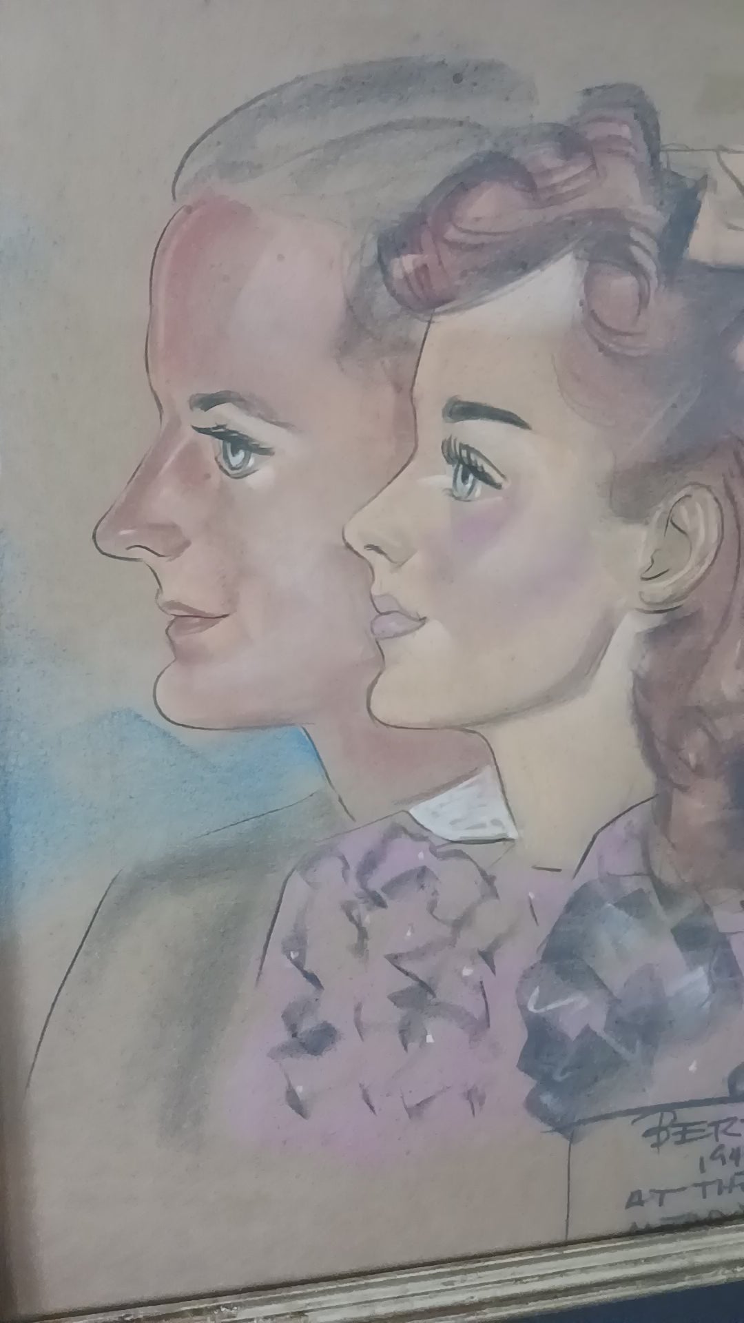 At the Meadowbrook, Historic 40s Ballroom Drawing of Evelyn and George Siebert