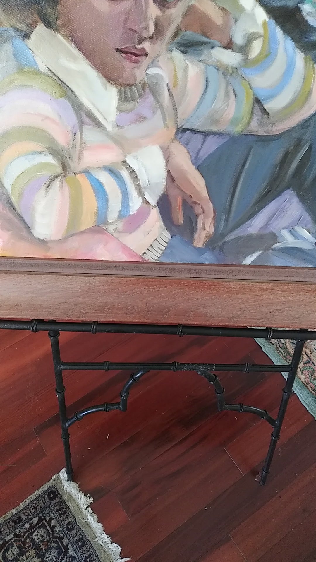 Oil-Young Girl Sittin' on the Dock of the Bay-Polly Fenner Massachusetts Artist