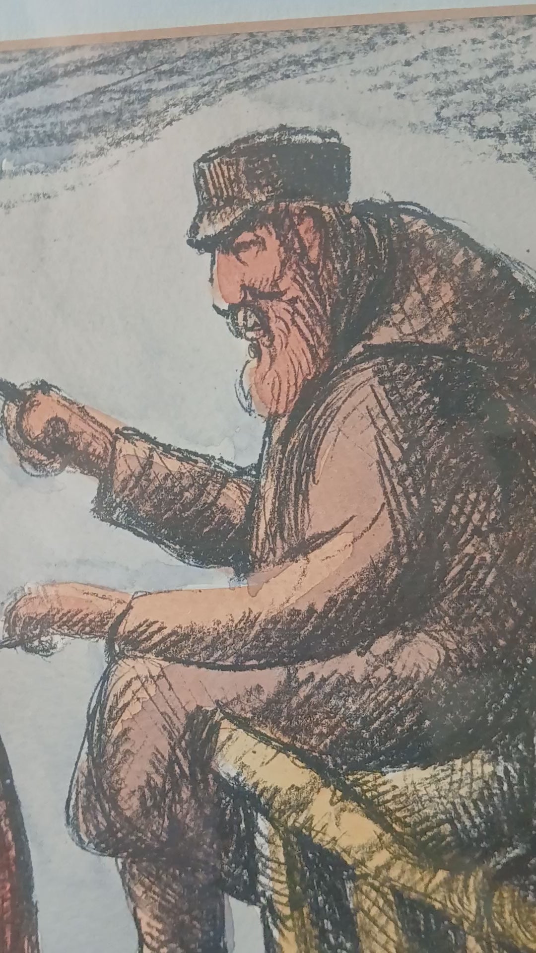 Chaim Goldberg Lithograph Fiddler on the Roof Scenic