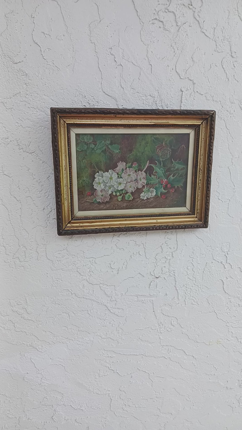 American Outdoor Still Life Painting - Oil on board, 1873