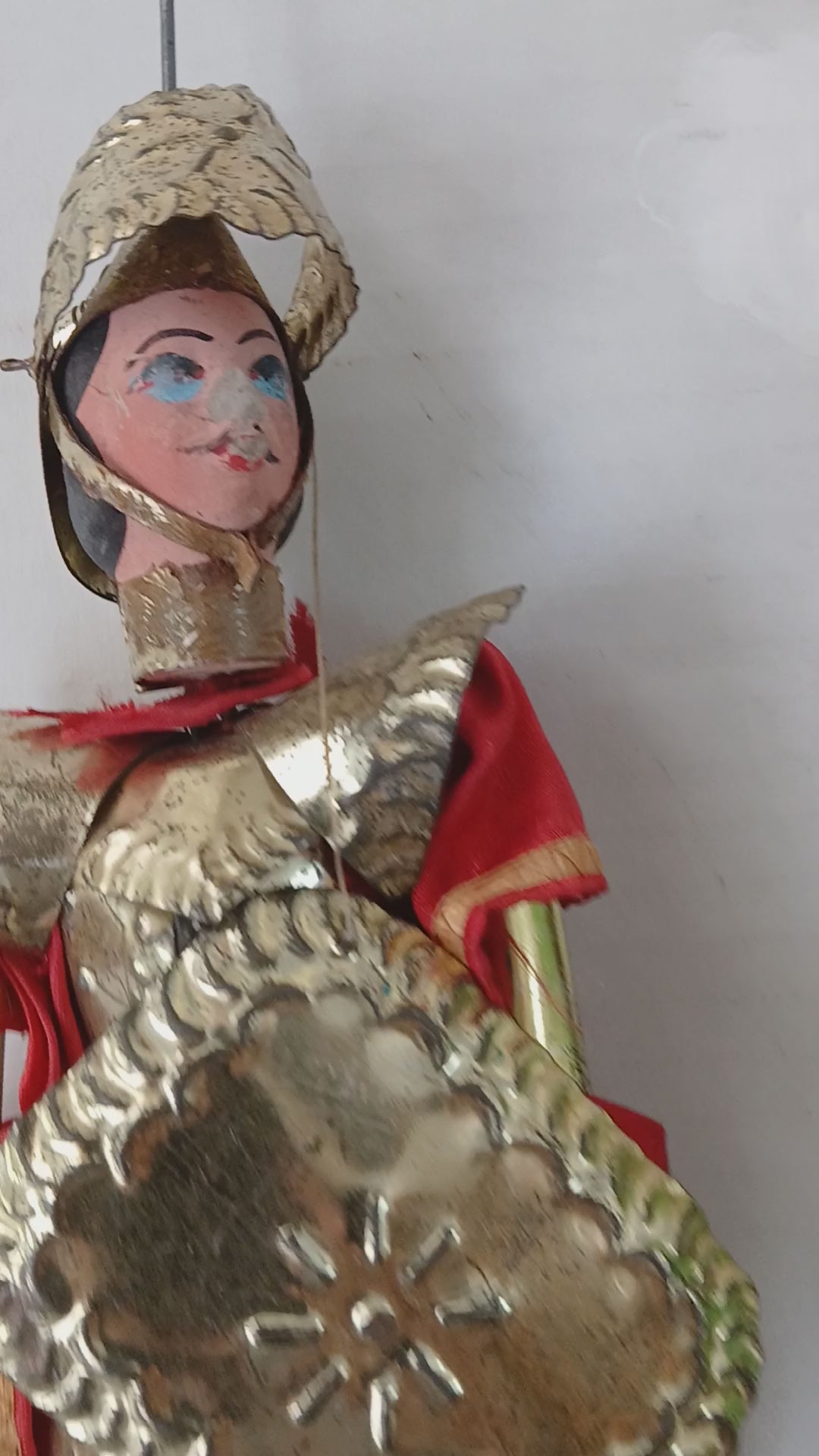 Pair of Old Vintage Knight Soldier Marionettes