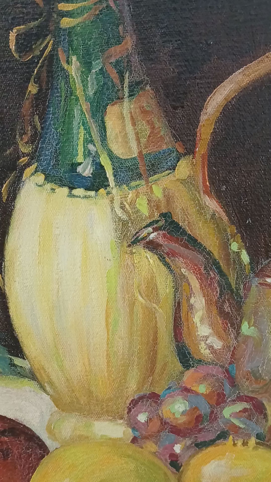 Dining Room Oil on Canvas by Famous Painter Orlando S. Lagman 1979 - listed