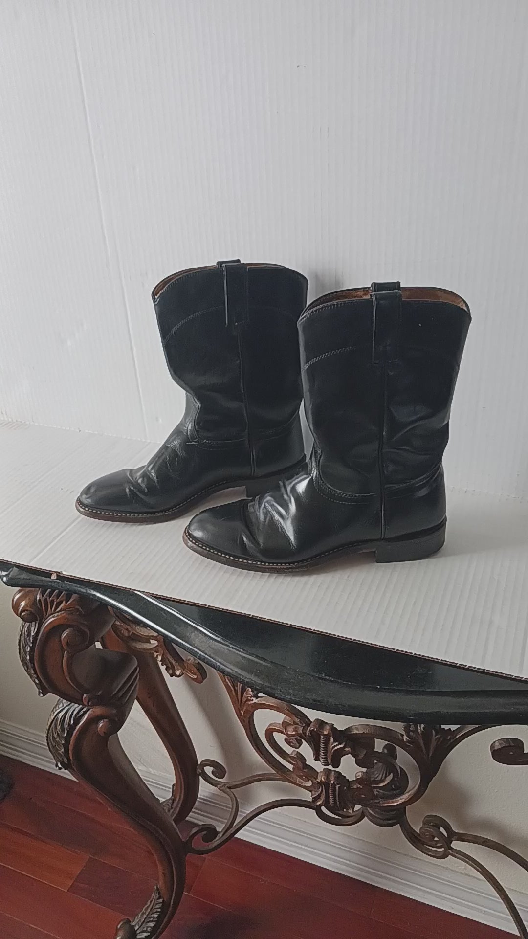 Vintage Pair of Handcrafted J. Chisholm Boots Men's Size 8 Women's Size 9