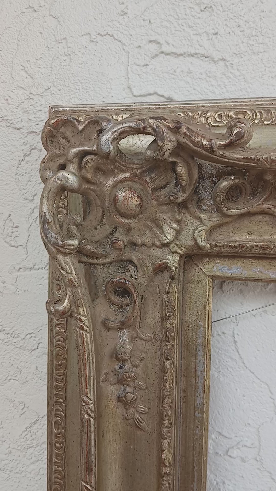 Vintage Soft Lemon Gold Openwork French Style Picture Frame for 24" x 30"