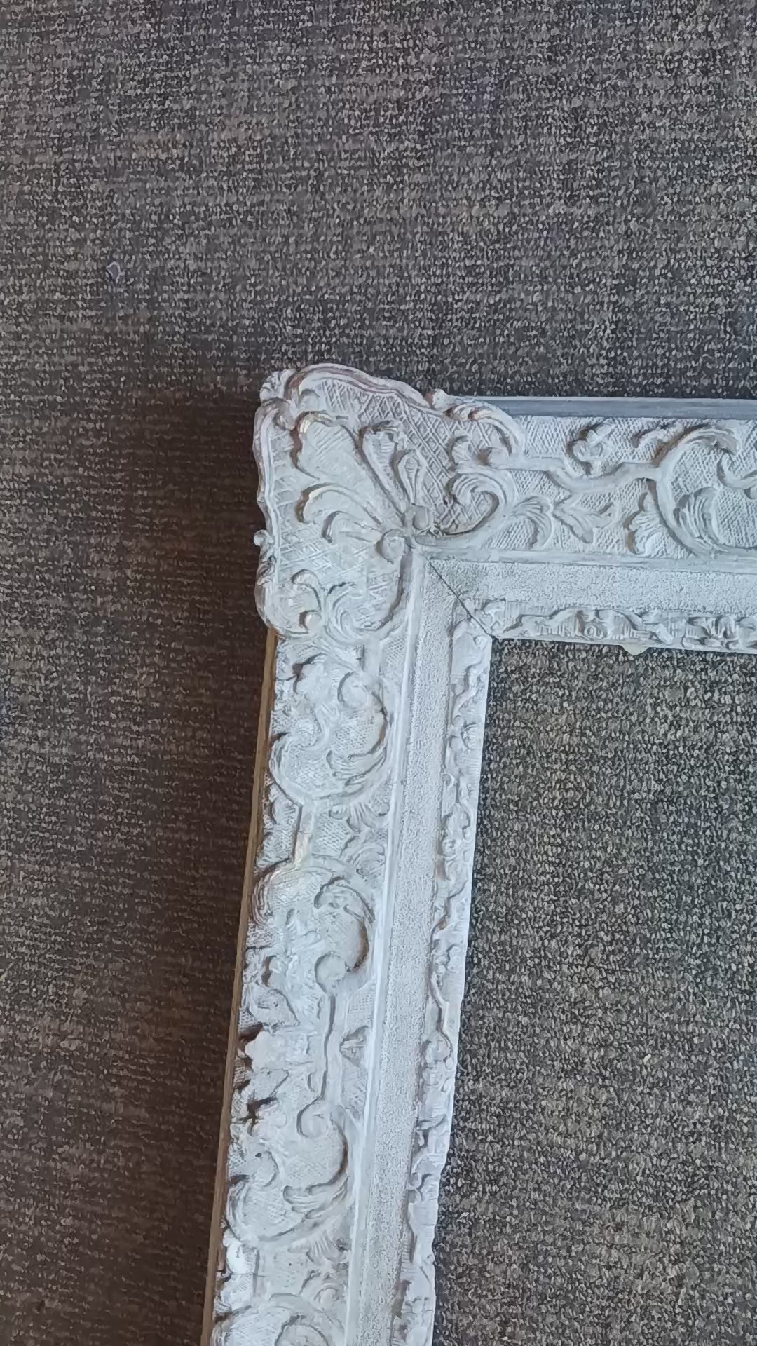 Large Antique French Provincial Style Frame 34 3/4" x 44 1/2" rabbet S showcaseshop (1857)