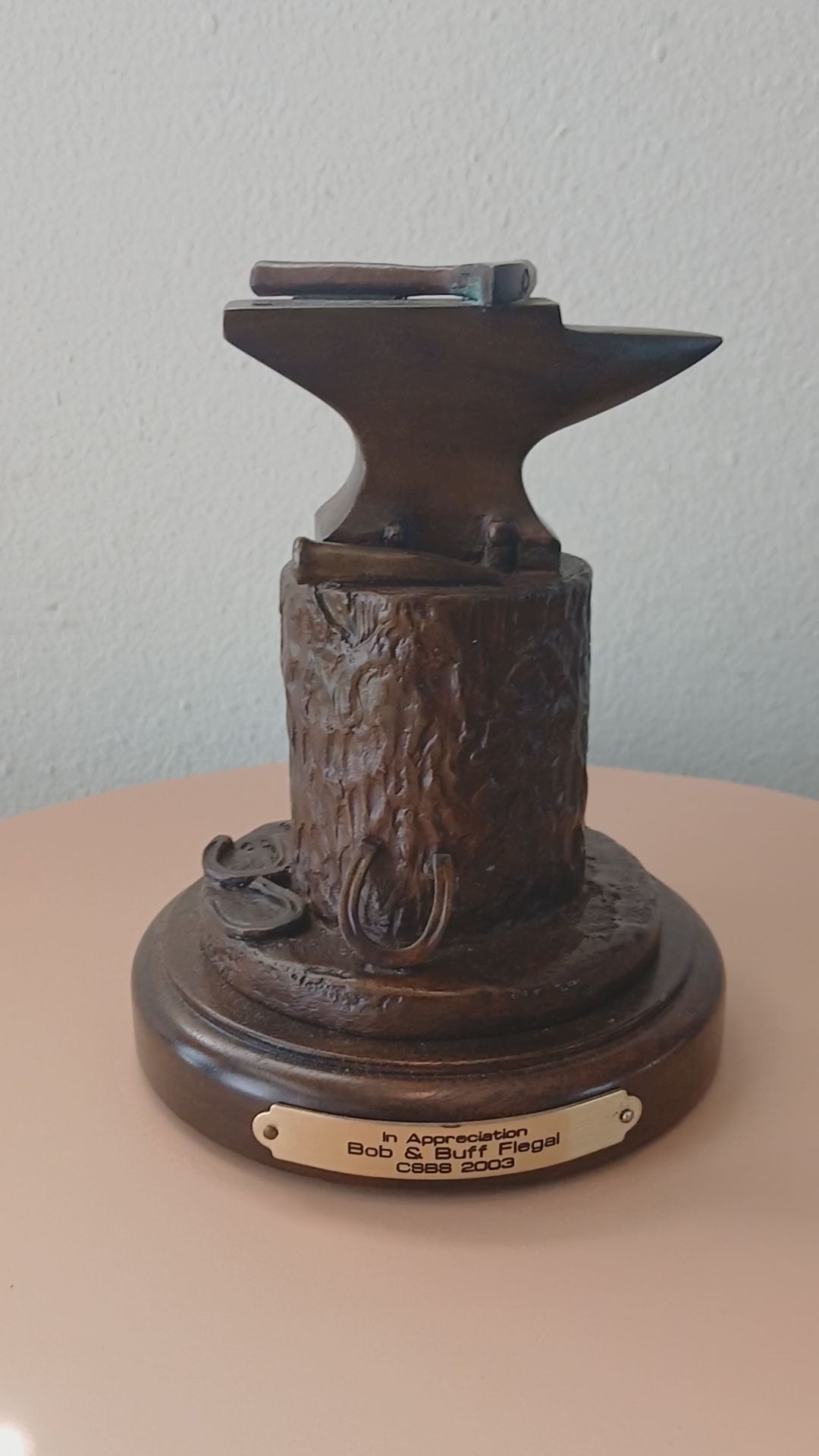 Historical Bronze Sculpture -Blacksmith's Tools- by Canadian Artist Don Begg