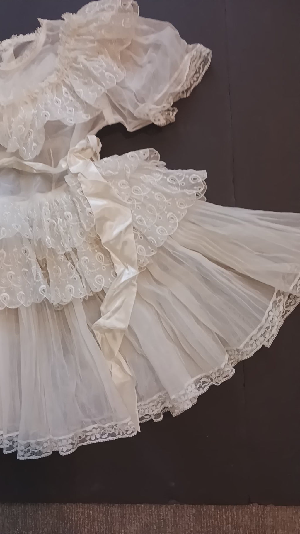Magnificent Antique Doll Dress or Child's Christening Gown c. 1900