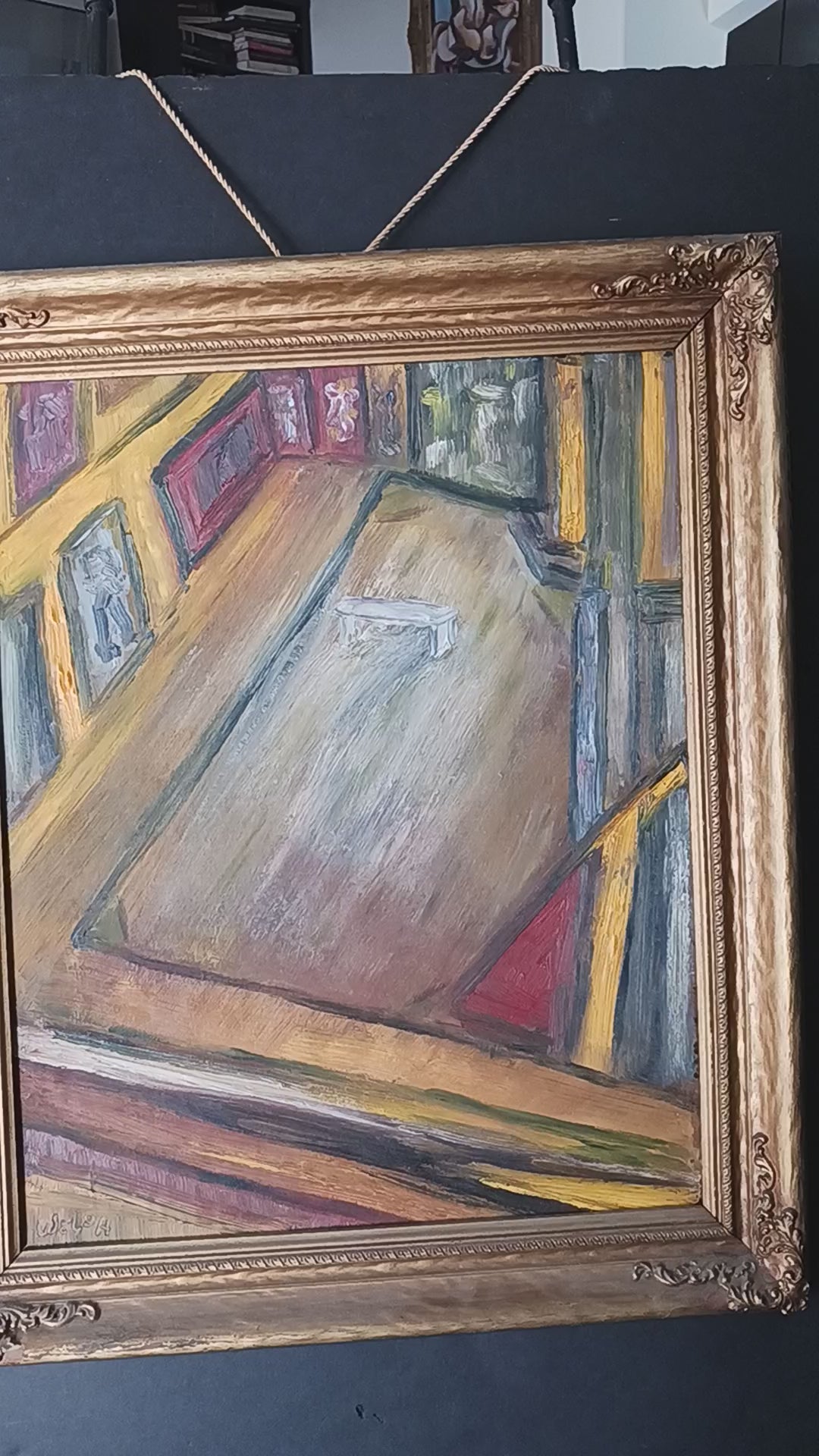 Paul Nickle "Welsh"- Museum Interior or Warped Frame- Outsider Art - Folk Art