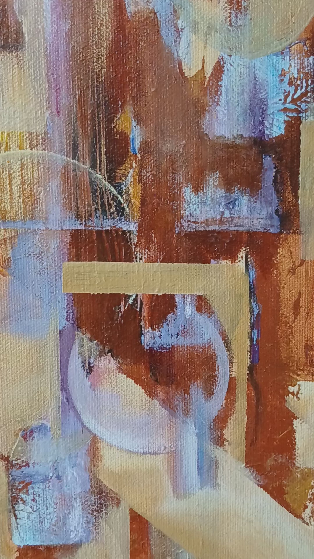 Vivid 1970s Abstract by Ethel Inez Cook Oil on Canvas 24" x 30" Fantastic!