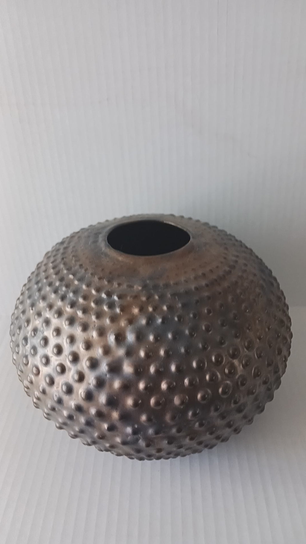 Beaded Iridescent Pot by World Famous Ceramicist Rain Harris
