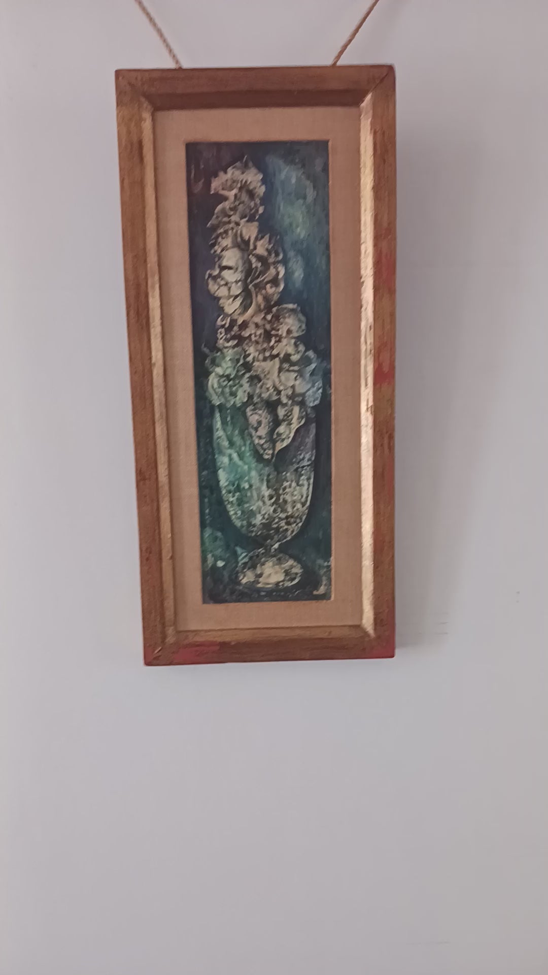 Vase of Flowers- Bold Mid-Century Modern Oil by Listed Artist Ray Acampora, 1959