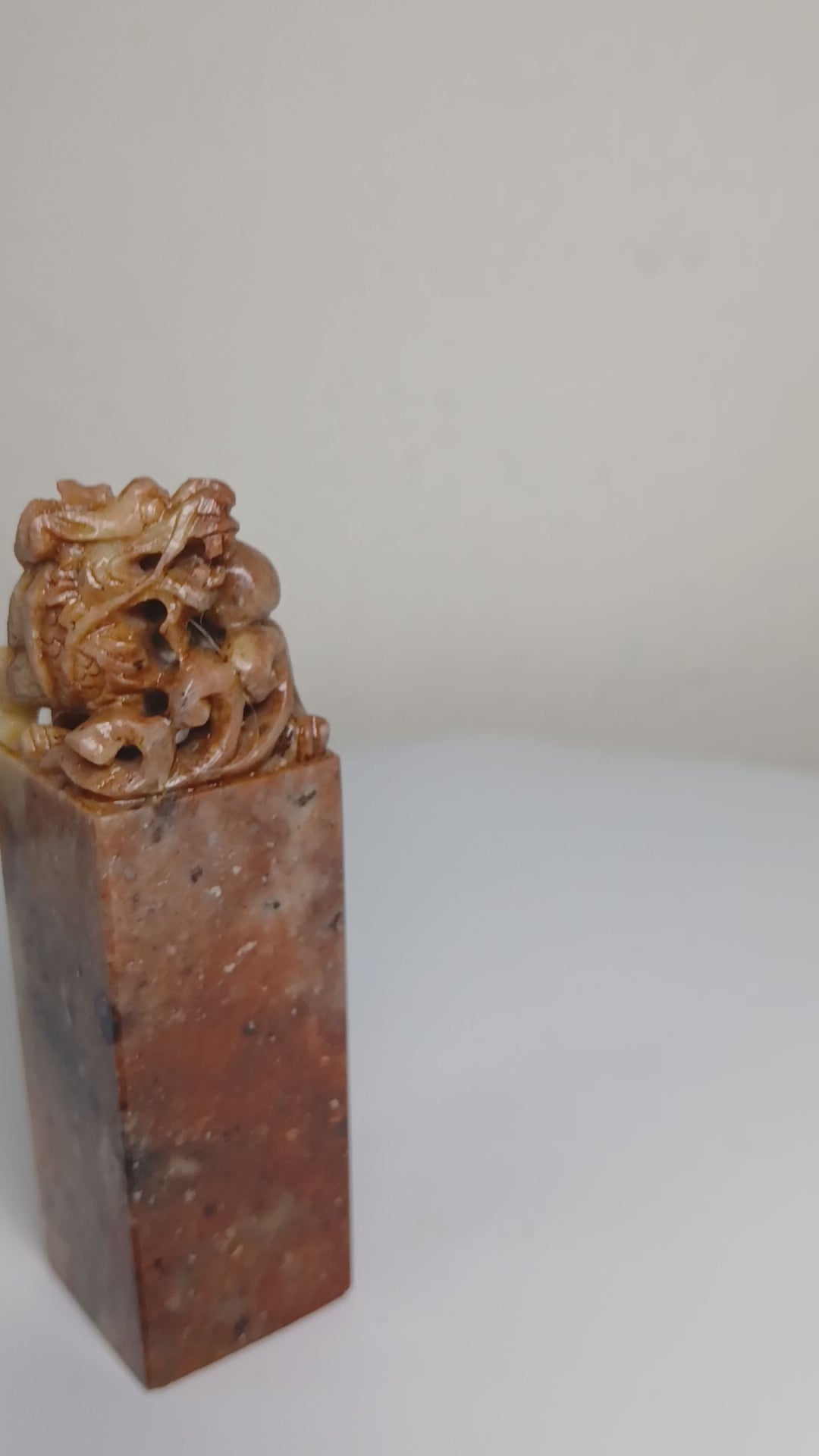Chinese Carved Soapstone Dragon Seal Blank FREE SHIPPING!