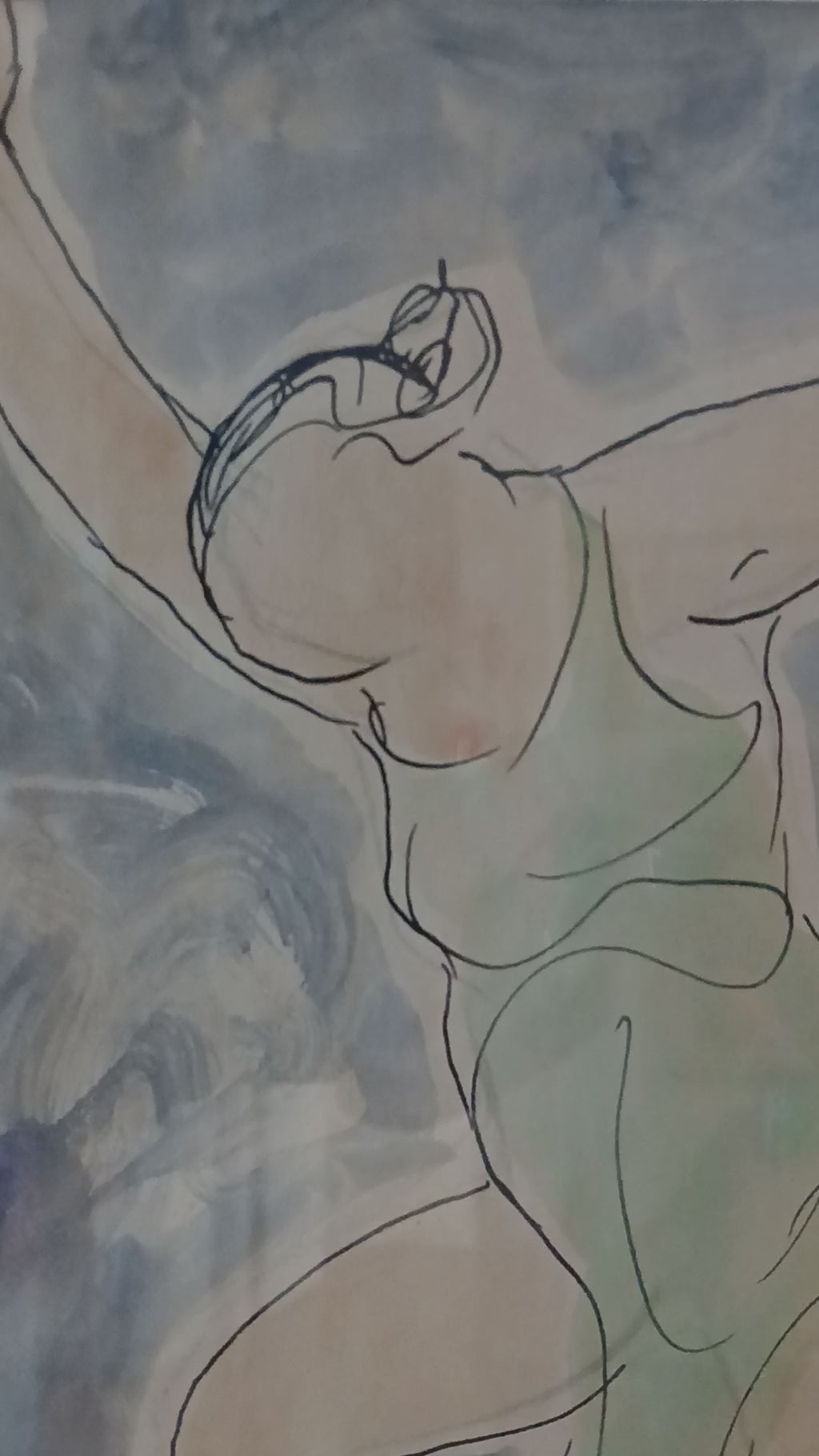 Abraham Walkowitz Watercolor on Paper "Isadora Duncan Dancing" c. 1915-27