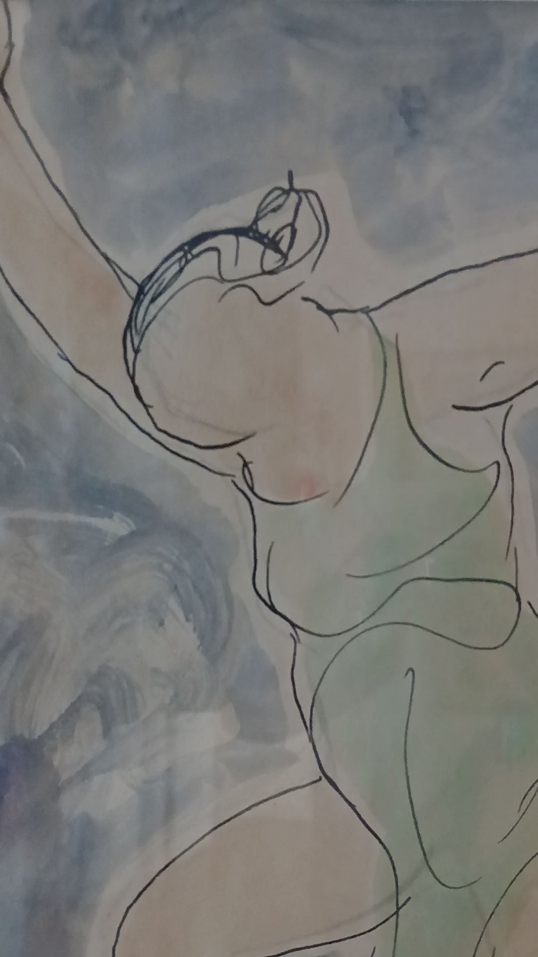 Abraham Walkowitz Watercolor on Paper "Isadora Duncan Dancing" c. 1915-27