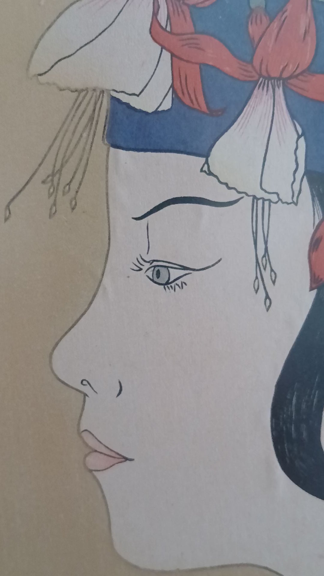 Ryusei Yoshima Okamato South Island Festival Girl-C Woodblock