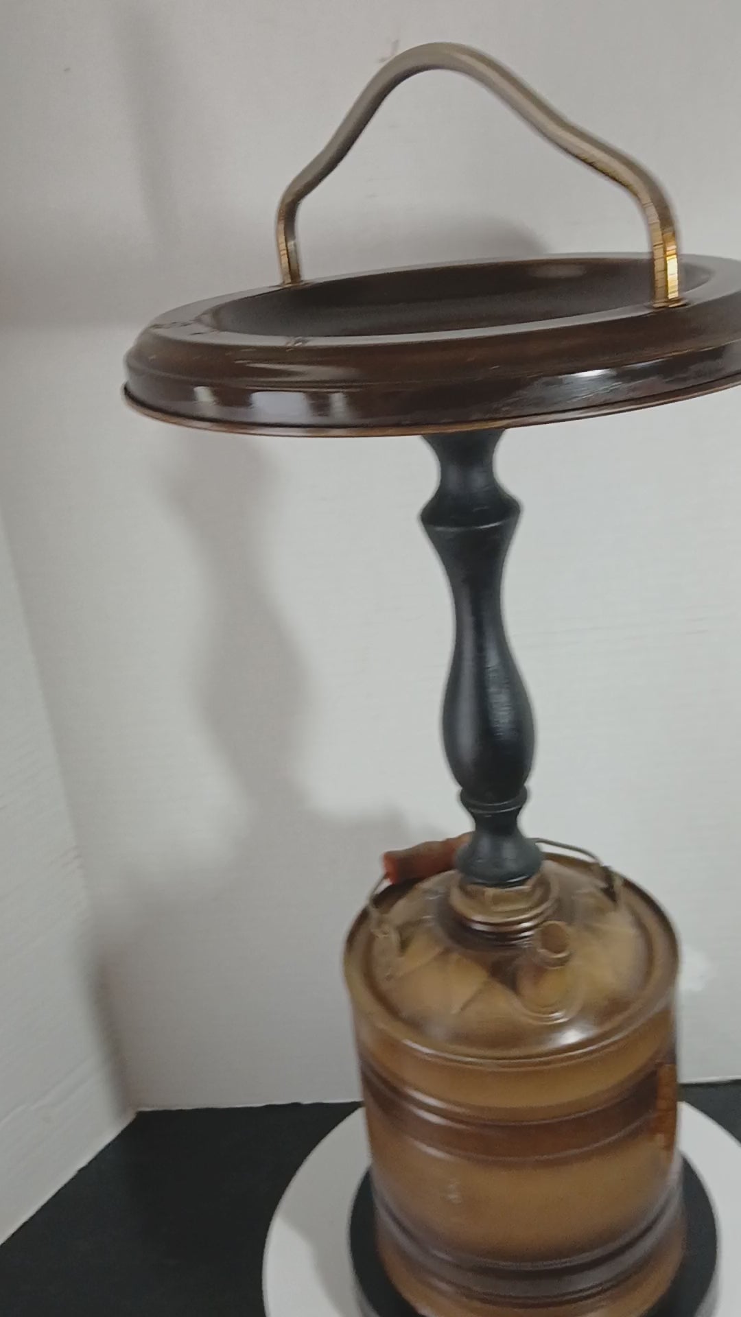Patriotic Mid-Century Ash Tray Smoking Stand 24" Tall Tobacciana