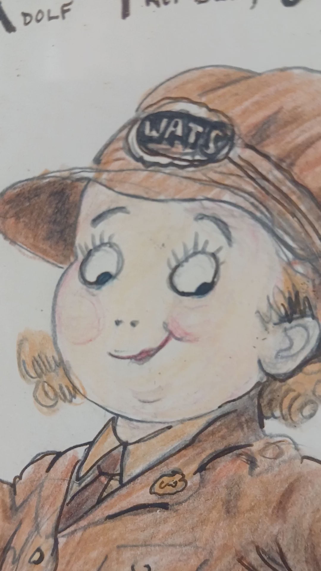 Australian (Queensland) Women's Auxiliary Transport Service WWII Cartoon