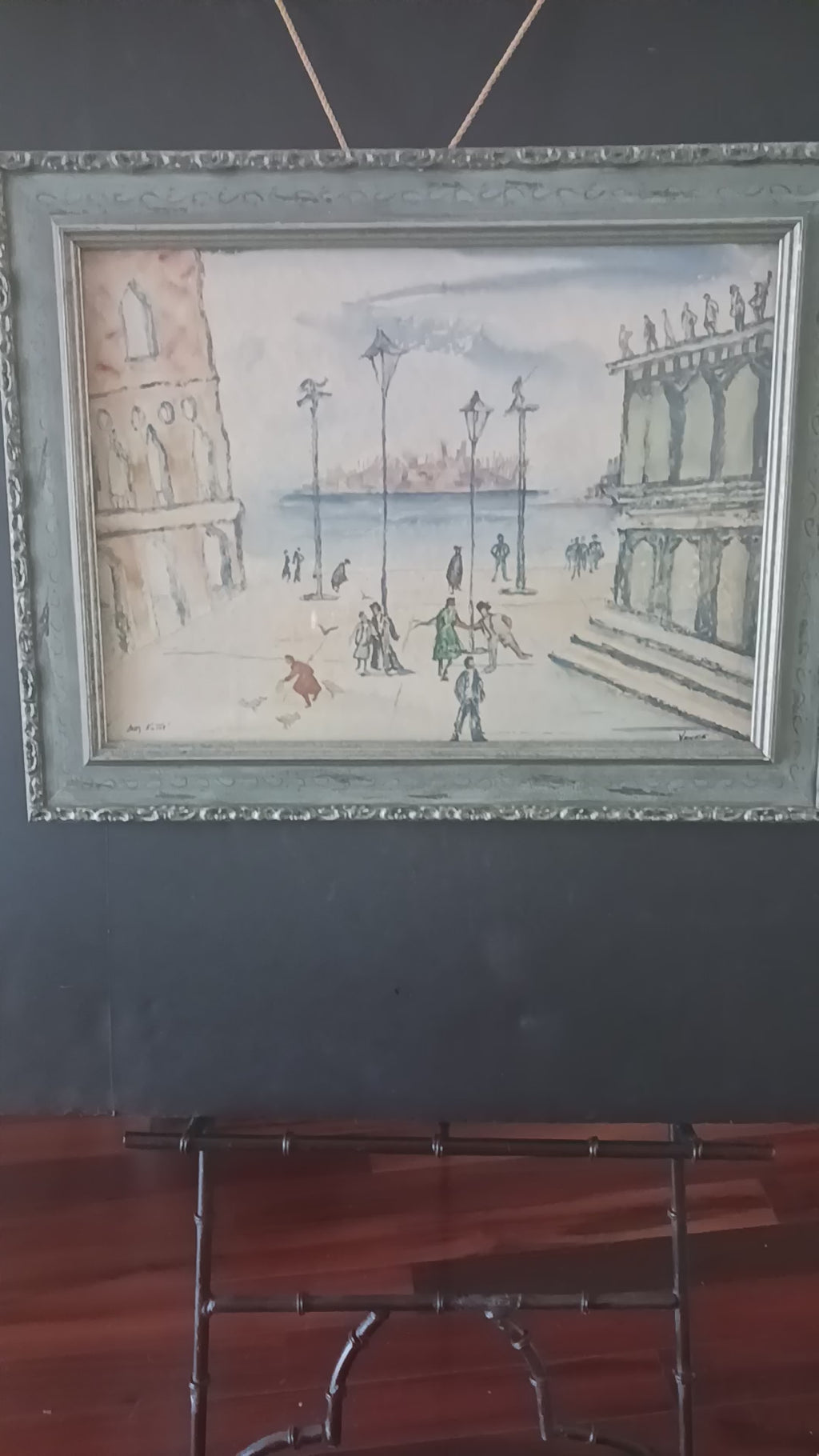 St. Mark's Square, Venice 1950s Watercolor by Betty Kathe