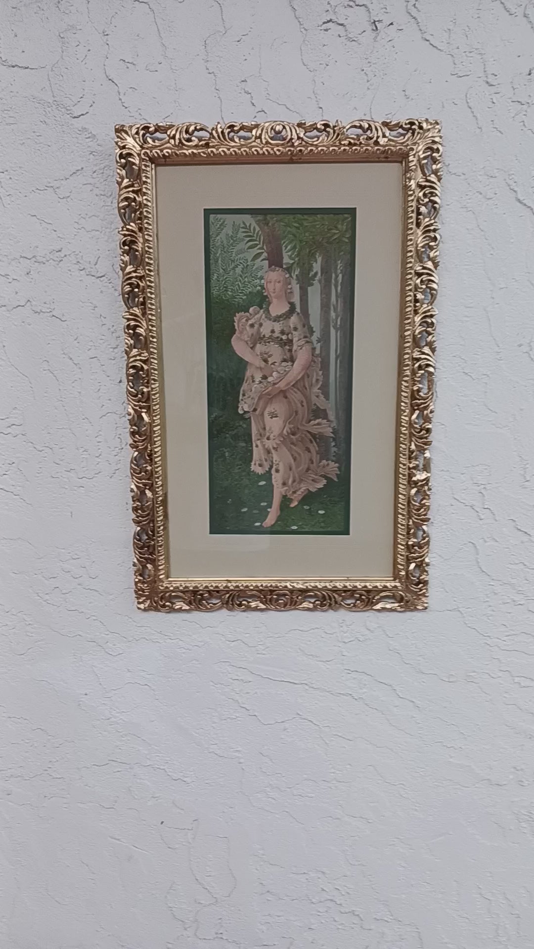 After Sandro Boticelli-Flora From La Primavera by G. Prosdocimi 1888 Watercolor