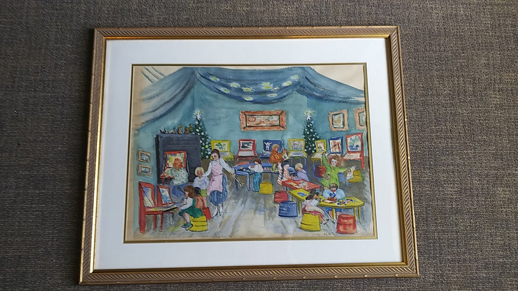 Christmas at the Museum of Modern Art 1950s Children's Art Class by Betty Kathe'