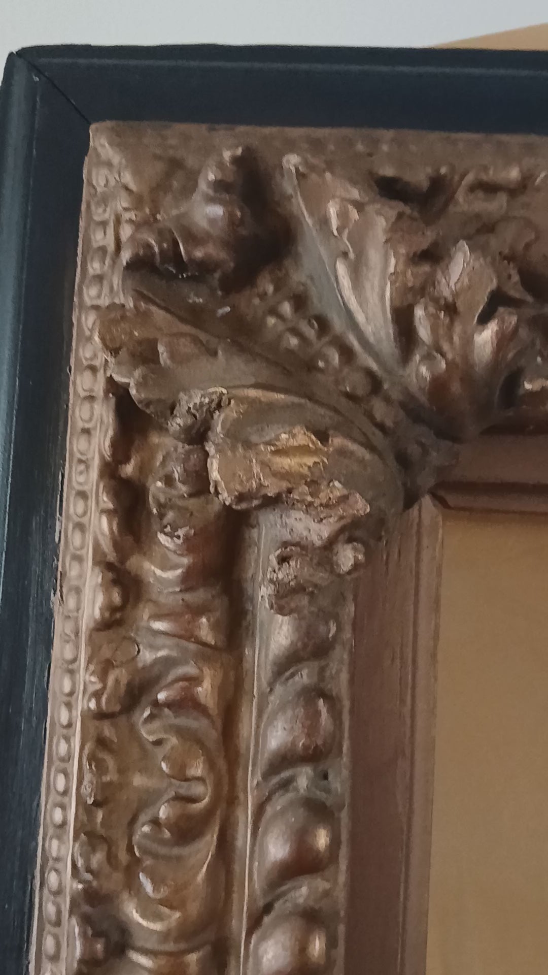 Magnificent Spanish Baroque Picture Frame 19th Century 3' x 6' !