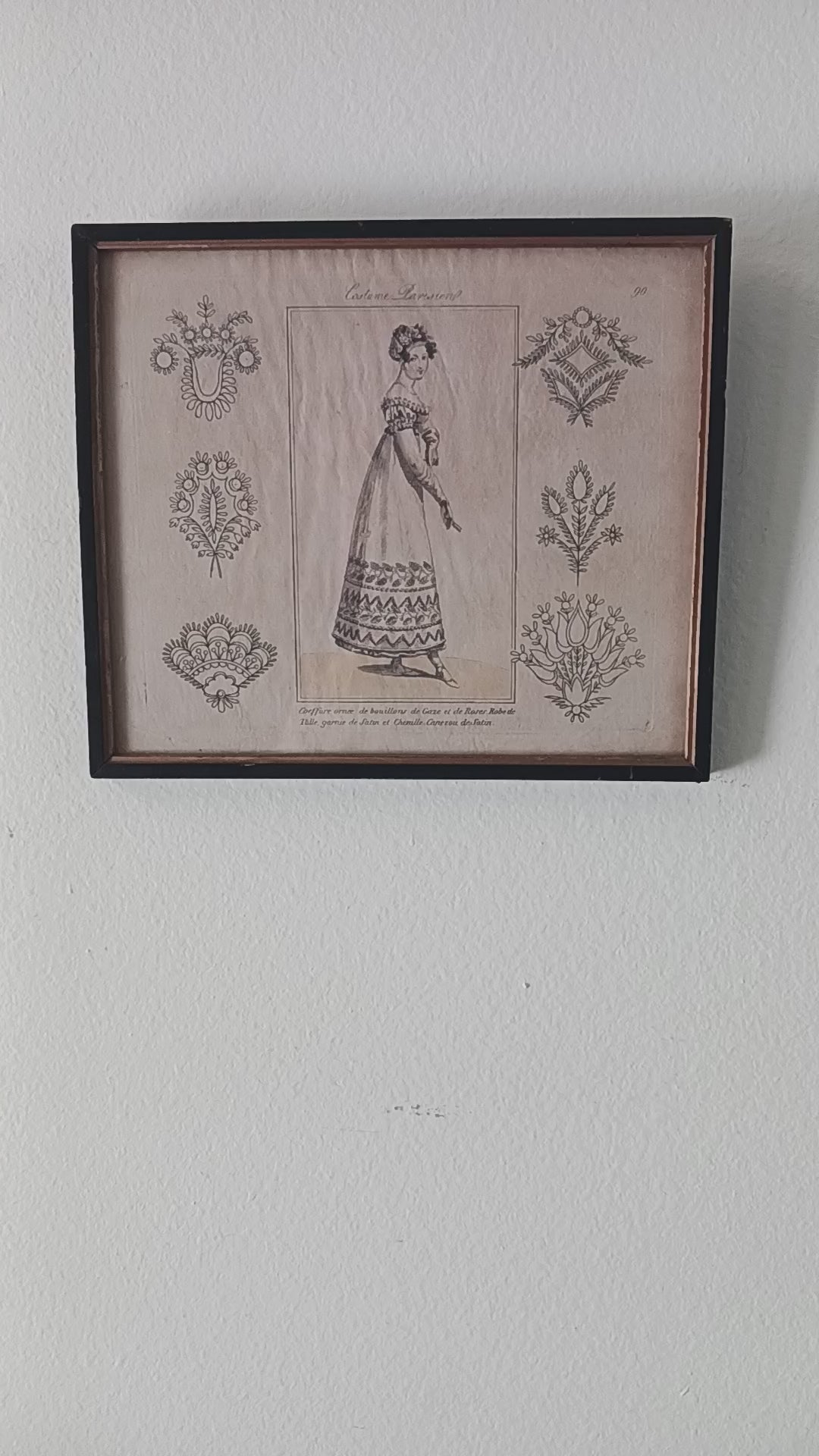 Original Regency Fashion Engraving "Costume Parisiene" circa 1810