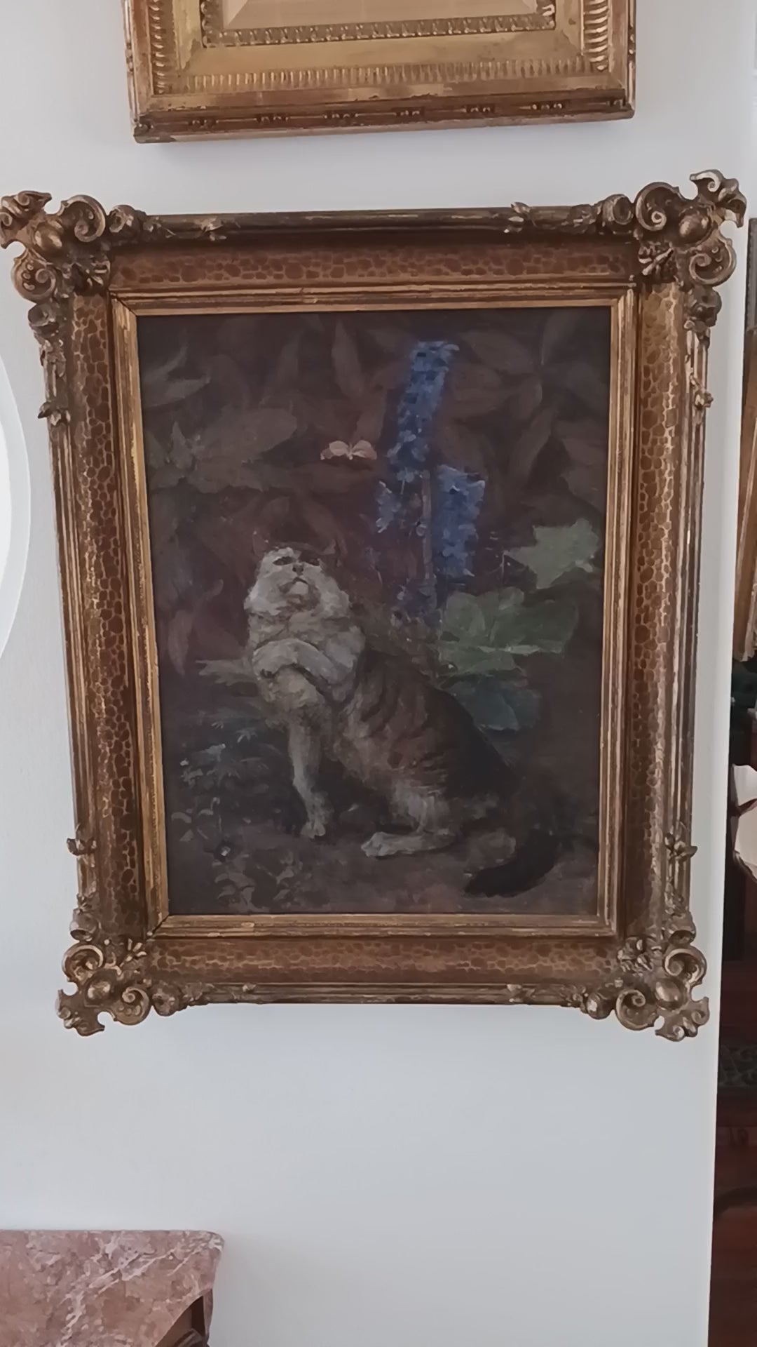 "An Uninvited Guest" by Arthur Tomson listed British artist c. 1890